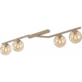 Plafonnier NATON 4xE14/10W/230V beige/fumé beige